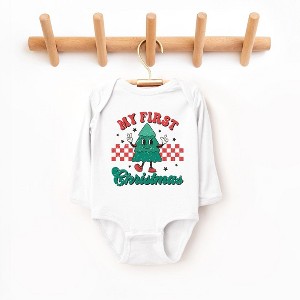 The Juniper Shop My First Christmas Tree Baby Long Sleeve Bodysuit - 1 of 3