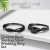 Queena Sterling Silver White Gold Wedding Ring Set for Women Cz Engagement Ring Eternity Band Ginger Lyne Collection - 2 of 4