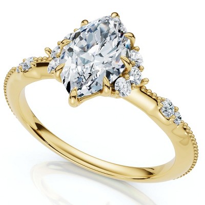 Pompeii3 1.20Ct Marquise Viviana Diamond Engagement Ring 14k Gold Lab Created EF/VS