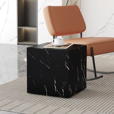 VYNXARIA Luxurious Black Marble Texture MDF Coffee Table - Modern Living Room Accent