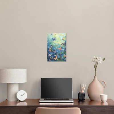Vibrant Multicolor Butterfly Canvas Wall Art, 10" x 15"