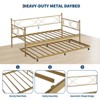 Jojoka Twin Metal Daybed with Pull-Out Trundle | Durable Steel Frame with Headboard | Space-Saving Sofa Bed for Bedroom or Guest Room - 4 of 4
