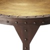 HomeRoots 24" Copper and Bronze Metal Round Pedestal End Table - 4 of 4