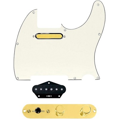 920d Custom Gold Foil Loaded Pickguard for Tele With T4W-G Control Plate Parchment