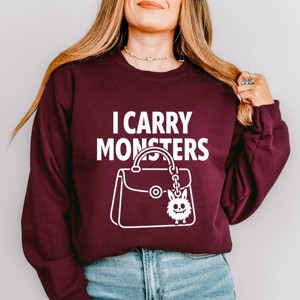 Simply Sage Market I Carry Monsters Purse Sweatshirt - 1 of 4