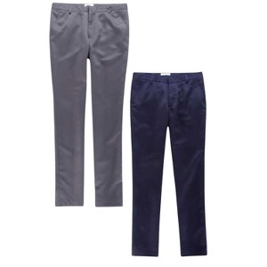 Men's 2-Pack Casual Solid Color Tapered Dress Pants | Breathable And Comfortable - 1 of 4