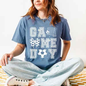 Simply Sage Market Soccer Game Day Flower Garment Dyed Tee - 1 of 4