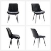 Dining Chairs Set of 2 - Faux Leather, Comfortable Mid Century Modern Design, Metal Legs, Upholstered Side Chair, for Kitchen Dining Room Living Room - 3 of 4