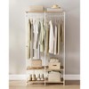 Clothes Rack, Iron and Wood Wardrobe Closet Organizer, Heavy Duty Garment Rack with Hanging Rods, Closet Shelves 15.7 x 37.2 x 70.9 Inches - 3 of 4