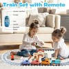 Electric Train Set with Smokes Light Sound Remote Magnetic Train Toys with Locomotive 3 Trucks Gifts for Kids Aged 3 4 5 6 Year Old - 4 of 4
