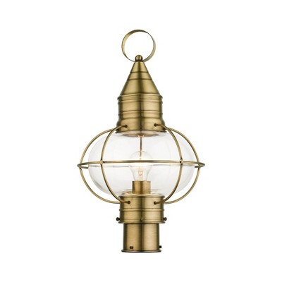 Livex Lighting Newburyport 1 - Light Post Light in  Antique Brass