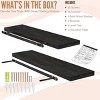 Sorbus 2 Pack 35” Solid Wood Floating Shelves - for Bathroom Decor, Books, Bedroom & Living Room - 4 of 4