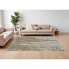 Ivory Gray and Brown Abstract Power Loom Area Rug - 2 of 4