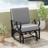 Tangkula Patio Glider Chair Single Outdoor Rocking Chair w/ Seat & Back Cushions - 2 of 4