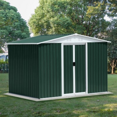 10×6 FT Large Outdoor Storage Shed with Aluminum Alloy Frame, Weather-Resistant Metal Tool Shed for Garden or Backyard – The Pop Home