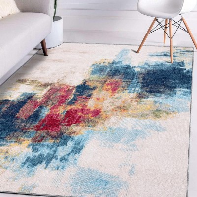 Luxe Weavers Abstract Distressed Indoor Area Rug , Ivory 2x3 : Target