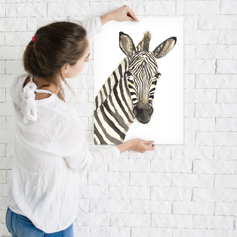 Americanflat Animal Minimalist Zebra By Cami Monet Poster, 3 of 7