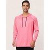 Lars Amadeus Men's Lightweight Long Sleeves Workout Athletic Hooded Pullover Shirt - 3 of 4