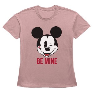 Women's Mickey & Friends Be Mine Kiss T-Shirt - 1 of 3