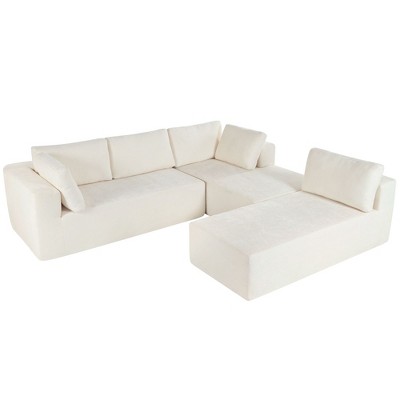 NicBex Modern 106.5" Sectional Sofa Modular L Shape Sofa Couch with Free Combination for Living Room Apartment