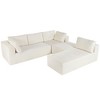 CAVINAS Stylish Modular Sectional Sofa with High-Resilience Sponge,the Couch for Bedroom,Living Room and Apartment,Beige - 2 of 4