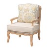 Baxton Studio Andre Traditional French Quilted Fabric and Whitewash Finished Wood Accent Chair - 2 of 4