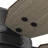Hunter 52" Mill Valley Lighted Ceiling Fan Matte Black with Walnut Blades, Integrated LED, Damp Rated for Indoor/Outdoor Use - 2 of 4