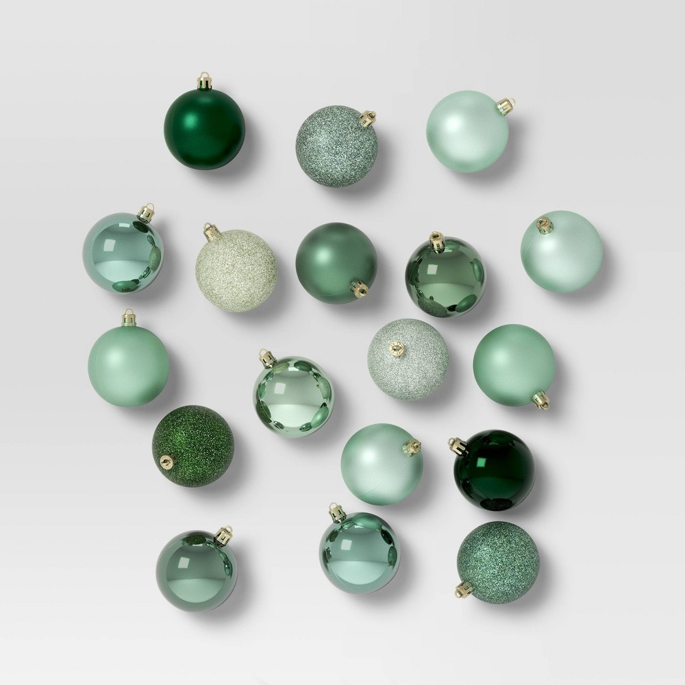 50ct Christmas Tree Ornament Set Green/Dark Green/Light Green - Wondershop™