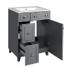 Chery Life 24" Bathroom Vanity Cabinet with Ceramic Sink, 2 Drawers, 1 Door - 3 of 4