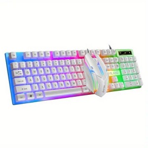 RISOKEYS Wired Backlit USB Game Keyboard and Mouse Set for Home Office Desktop Laptop - 1 of 4