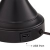 Regency Hill Traditional Table Lamps 25" High Set of 2 with USB Port Bronze Metal LED Touch On Off White Softback Drum Shade for Bedroom Living Room - 3 of 4