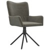 vidaXL Swivel Dining Chairs 2 pcs Dark Gray Velvet - 4 of 4