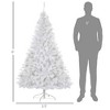 NAYSAYE 6ft Artificial Pencil Christmas Tree Slim Douglas Fir with 390 Realistic Branch Tips for Holiday Decor, White, 40.3"*40.3"*70.8" - 3 of 4