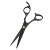 Unique Bargains Men Women Stainless Steel Straight Hair Scissors for Long Short Thick Hard Soft Hair Clippers Black 6.69" 1 Pc - 3 of 4