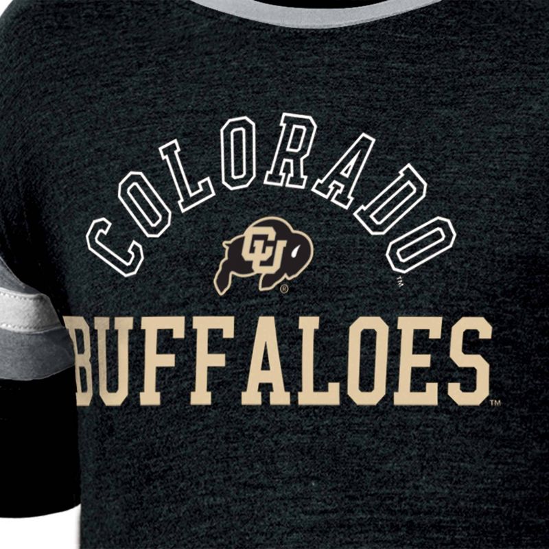 NCAA Colorado Buffaloes Girls&#39; Short Sleeve Striped Shirt, 3 of 4