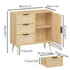 LIVAREEmlen Modern Rattan Wood End Table for Bedroom, Living Room, Entryway, Hallway - 2 of 4