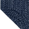 22" x 40" Chenille Tweed Collection Navy & Smoke Blue Reversible Indoor Area Utility Oval Rug - Better Trends - 3 of 4