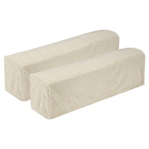 Unique Bargains Twill Stretch Soft Jacquard Non Slip Sofa Armrest Covers - 1 of 4