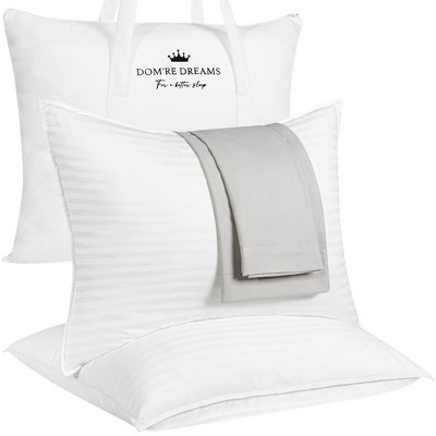 Luminuxe Down Alternative Bed Pillows Set of 2 with 2 Pillow Cases Included, Queen Size