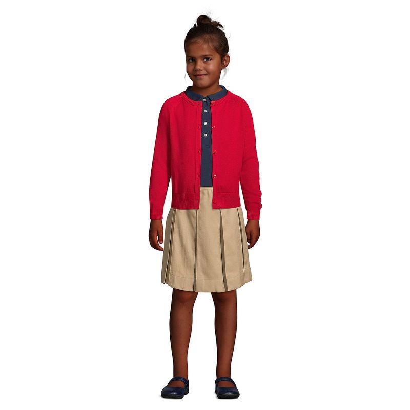 Lands' End School Uniform Kids Cotton Modal Cardigan Sweater, 5 of 6