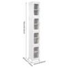 YIYIBYUS 4-TierMobile Narrow Slim Display Storage Cabinet, White - 4 of 4