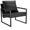 NicBex Modern Industrial Sofa, Ergonomic Accent Chair with Brown PU Leather & Metal Frame for Living Room, Bedroom - 2 of 4