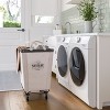 Seville Classics Natural White Commercial Rolling Canvas Laundry Room Hamper - 4 of 4
