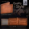 RFID Blocking Bifold Wallets for Men, Brown Full Grain Leather Credit Card Wallet - 4 of 4