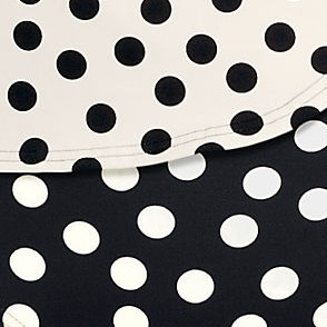 black/egret mixed tossed dots