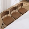 Bekrvio 26" Counter Height Swivel Bar Stools Set of 2/3 - Upholstered Faux Leather, Wood Backs & Metal Legs, Counter Stools for Kitchen Island - 3 of 4