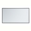 Elegant Lighting Metal frame rectangle mirror 20 inch in Black - 4 of 4