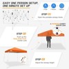 EAGLE PEAK Slant Leg Pop-up Canopy Tent Easy One Person Setup Instant Outdoor Beach Canopy Folding Portable Sports Shelter - 4 of 4