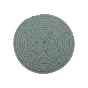 Unique Bargains Trivet Round Rope Woven Mat Cotton Non-woven Fabric 8.66"x8.66"x0.31" - 1 of 3