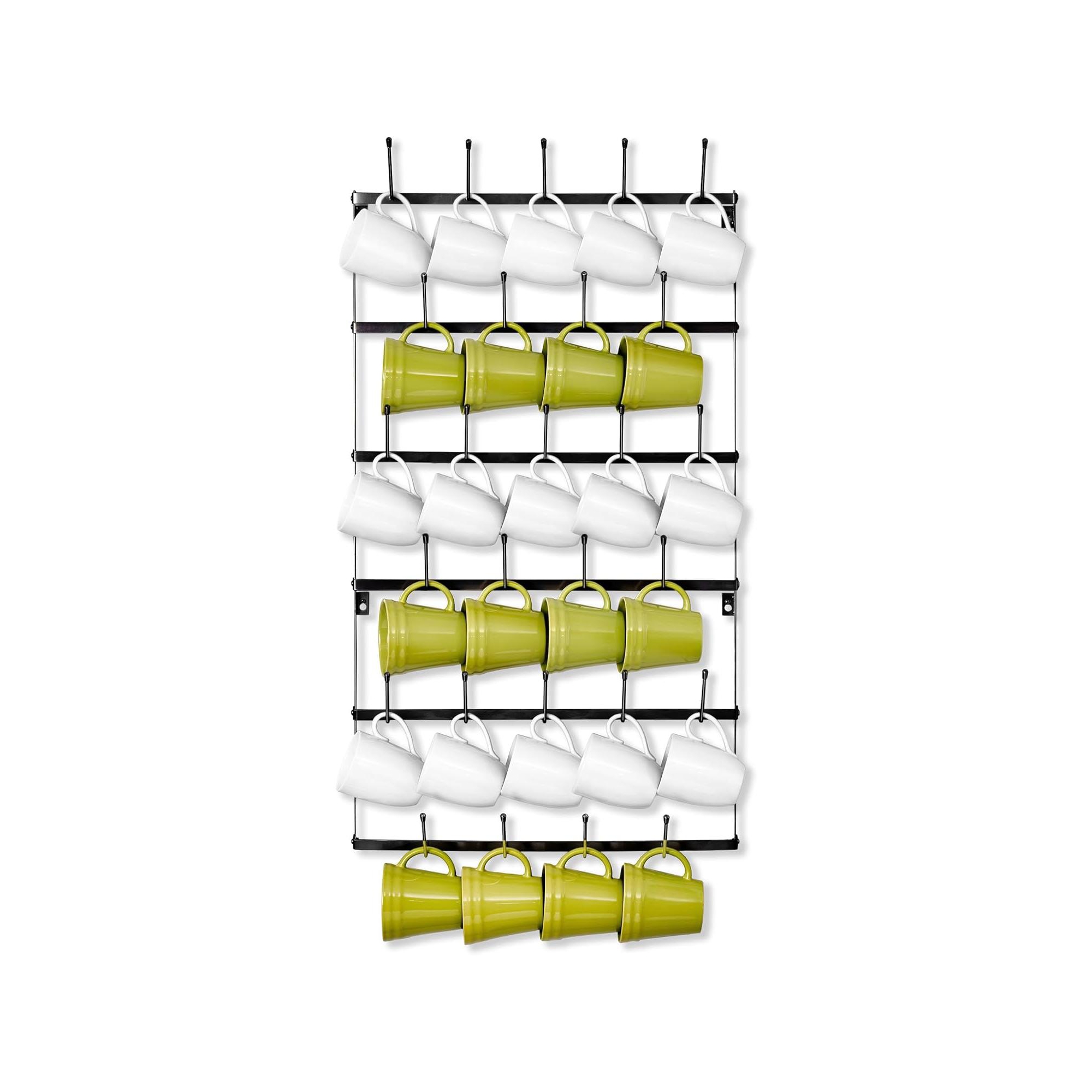 Sorbus Small 6-Tier Metal Mug Rack Organizer - for Home, Kitchen & Bar, Coffee Station (Holds 21)